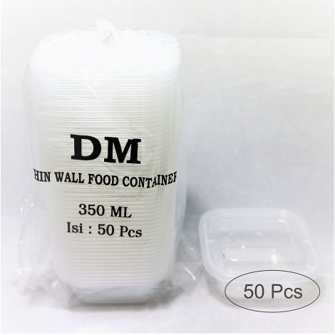 Mangkuk Plastik DM 350 mL 50 Pcs